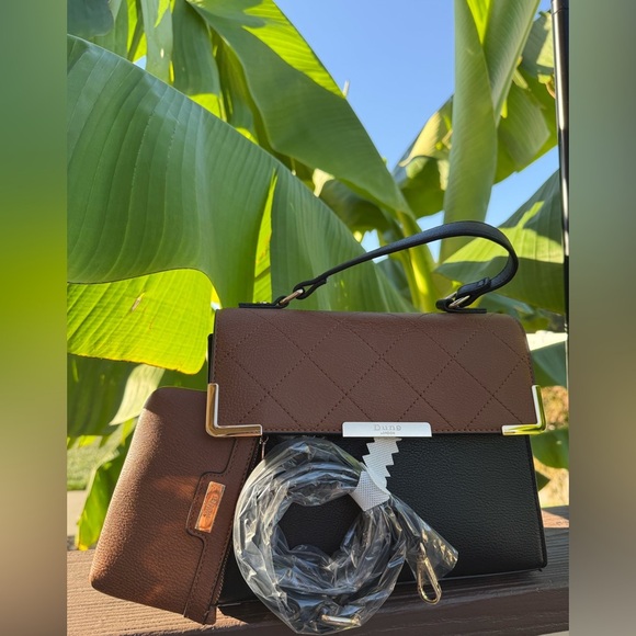 Dune London Two-Tone Black and Brown Bag - Picture 5 of 9